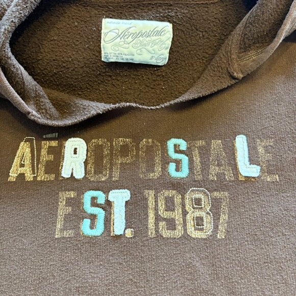Aeropostale Vintage Pullover Hoodie Embroidered Womens Sweatshirt Est 1987 Logo - Picture 6 of 13